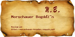 Morschauer Bogdán névjegykártya